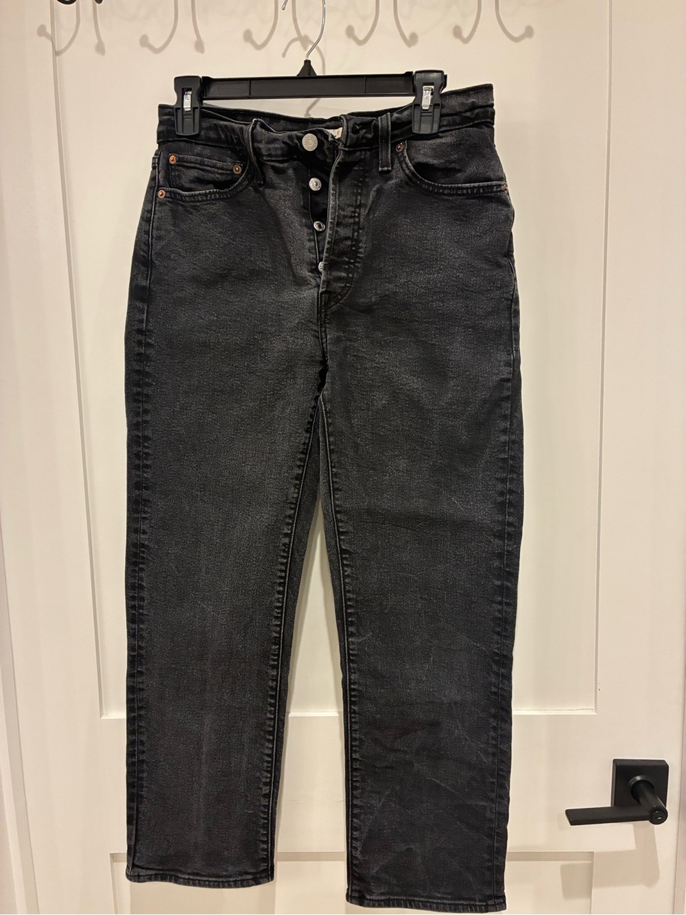 Levi's Black Straight-Leg High-Rise Jeans
